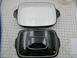 KitchenAid 4.5-qt Black Rectangular Vitrified Stoneware Baker with Lid/Trivet - Picture 1 of 9