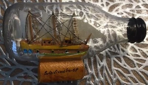 Buddelschiff, Flaschenschiff "Sain Vincente ", Segelschiff Flasche Ca.13,5 cm - Bild 1 von 3