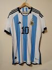 Size XL (Slim Fit) Argentina World Cup 2022 Home Shirt #10 MESSI Player's Issue