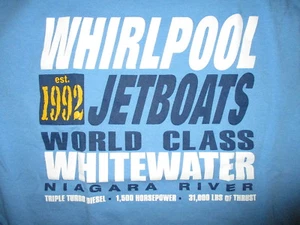 CAMISETA WHIRLPOOL JETBOATS Río Niágara Clase Mundial Aguas Blancas Azul Adulto PEQUEÑA - Imagen 1 de 4