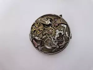 Reloj de bolsillo suizo cronógrafo antiguo repetidor movimiento alrededor de los años 1900 - Imagen 1 de 12