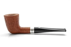 BARLING Pfeife Benjamin Straight Dublin / Fossil 1815 / Sterlingsilber / 9 mm - Bild 1 von 6