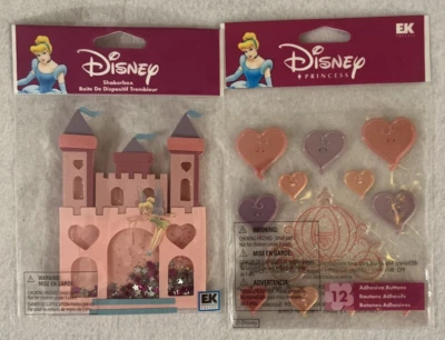 Disney Princess Scrapbooking- RARE! Tinkerbell Caste and Princess Buttons! HTF! - Image 1 of 4