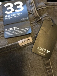 NWT MEN'S JOE'S JEANS Size 33 x 34 The Brixton Straight + Narrow Kinetic Black - Foto 1 di 6