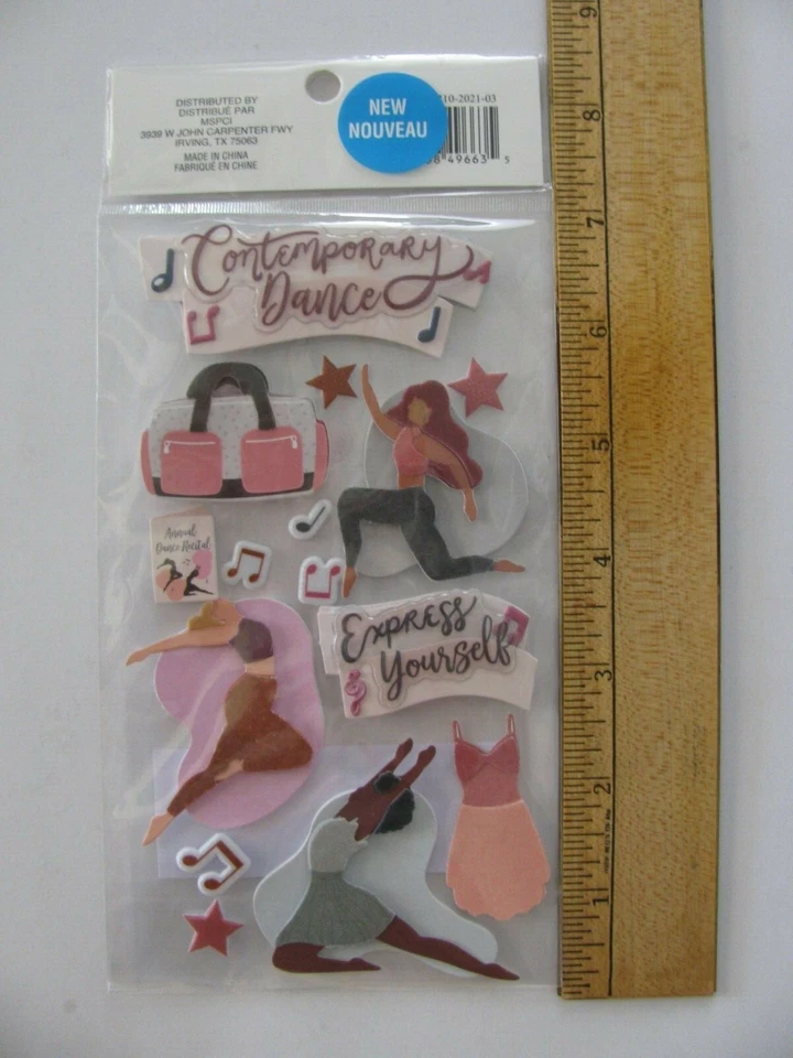 Pegatinas Recuerdos DANZA CONTEMPORÁNEA Recital 15 Piezas Nuevo en Paquete  Foto 1 de 1