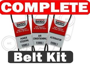  Drive Belt Kit fits Honda Civic EX 1992-1995 1.6Alternator-A/C-Power Steering