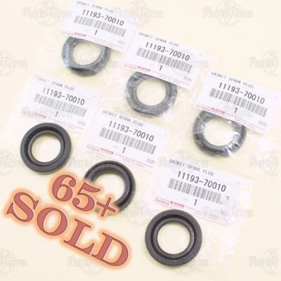 11193-70010 Original OEM Toyota 4RUNNER Lexus ES350 Bujía Tubo Sello JUEGO DE 6 Foto 1 de 4