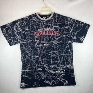State Of Mine Louisiana Shirt Erwachsene Large Blau Kurzarm Pullover Tee Herren - Bild 1 von 7