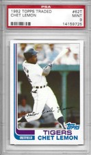 1982 Topps Traded #62T Chet Lemon PSA 9 MINT Detroit Tigers