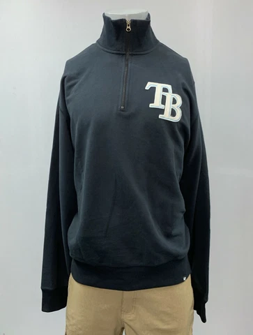 Tampa Bay Rays 1/4 Zip Pullover Sweatshirt Men's Size XL, '47 Striker Navy Blue Cover
