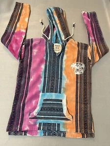 Beach By Exit Stoner Poncho Women Size M Tie Dye Zarape Panama City Beach - Picture 1 of 9