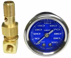 100PSI FUEL PRESSURE GAUGE IN LIQUID FOR HONDA CIVIC AND ACURA INTEGRA 1/8 NPT - Foto 1 di 2
