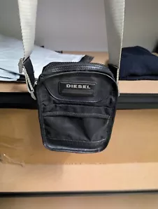 Diesel Satchel Bag Unisex Small Size Black Rave Festival Shoulder Strap - Picture 1 of 6