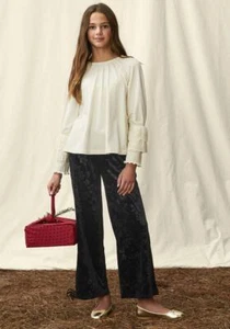 Matilda Jane Just Imagine Marnie Girls Jacquard Velour Wide Leg Pants 10 NWOT - Picture 1 of 3