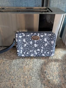 Michael Kors Blue Floral Double Zip Wristlet - Picture 1 of 5