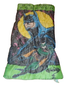 Vintage 1995 DC Comics Batman Forever Sleeping Bag 25” X 54” -PREOWNED - Picture 1 of 3