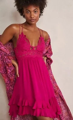 Vestido sin Mangas Free People FP One Adella Encaje Boho Festival Hada Barbie Talla XS/P Foto 1 de 4