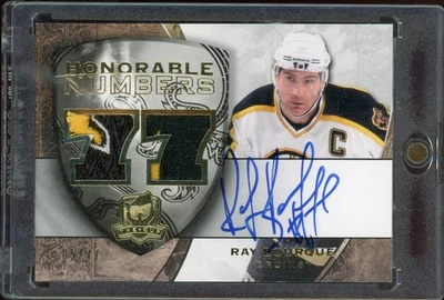 2008-09 Upper Deck The Cup Honorable Numbers Auto Relics Ray Bourque /77 #HN-RB - Image 1 of 2