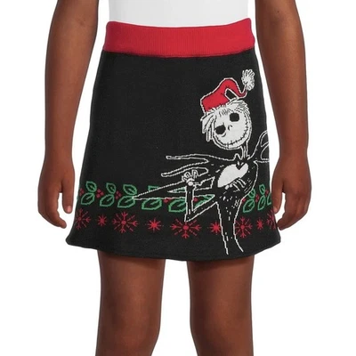NUEVA Falda Pesadilla Antes de Navidad Niñas XL (14-16) Holiday Jack Skeleton Foto 1 de 4