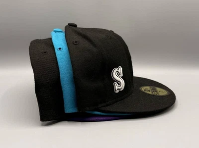 Lot of 3 New Era 59FIFTY Seattle Mariners Fitted Hats – Size 7 1/4 - Image 1 of 4