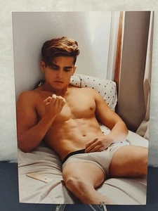 Hot Stud Resting In Bed In His Underwear - 4x6in. Gay Interest Photo - Picture 1 of 3
