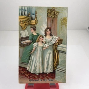 Vintage 1920's Hallowed By Thy Name Postcard / UnPosted - Picture 1 of 2