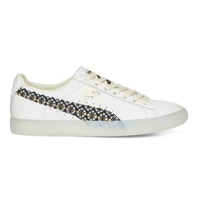 PUMA Clyde Summer Breeze Lace Up  Womens White Sneakers Casual Shoes 39009201 - Image 1 of 4