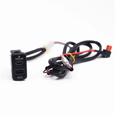 For Toyota Tacoma FJ Cruiser HILUX 18W Car Charger Type-C+QC3.0 Fast Charging - Image 1 of 4