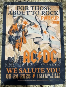 ACDC CHICAGO 5/24/2025 BLUE/ORANGE VARIANT OFFICIAL XXX/150 - Picture 1 of 8