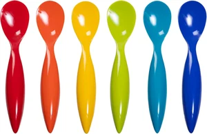 Colorpop Melamine Spoon Set – 6 Vibrant Colors, 100% Food-Safe, Dishwasher Safe, - Picture 1 of 12