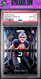 Michael Penix Jr. 2024 Panini Prizm Prizmatic #10 PSA 10 - Picture 1 of 2