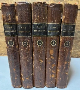 Joseph Addison, Richard Steele / Spectator Incomplete set of 5 volumes - Picture 1 of 2