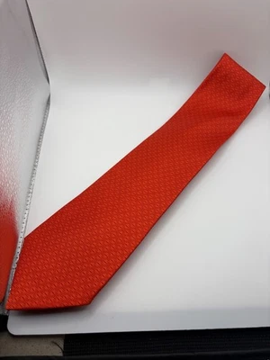 "Corbata de seda Hermes Paris, rojo tomate para hombre, hoja: 3,5""; longitud: ~58,5""" Foto 1 de 4