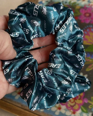 4 Piece Satin Scrunchie Set PHILADELPHIA Football Team Superbowl Champs EAGLES - Image 1 of 4