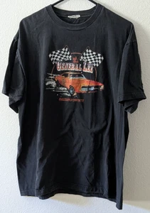 General Lee Mens Shirt Size X-Large Dukes of Hazzard TV Show Black Crew Neck - Picture 1 of 12