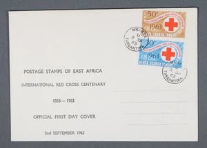 MayfairStamps Tanganyika FDC 1963 Red Cross Anniversary Dual First Day Cover aau - Picture 1 of 2