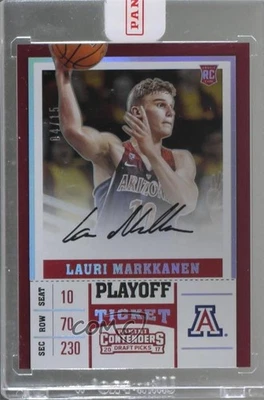 Boleto de playoffs 2017-18 Contenders Draft Picks/15 Lauri Markkanen Rookie Auto RC Foto 1 de 2