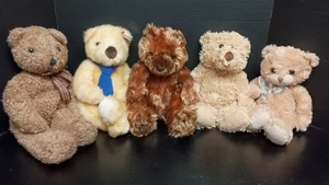 Vtg Lot Of 5  TY Classic Plush Large Bears Curly Auburn Bixby Butterbeary Boris - Picture 1 of 16