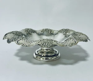 Large Antique Solid Sterling Silver Footed Pedestal Fruit Bowl Tazza 1905 - Picture 1 of 10
