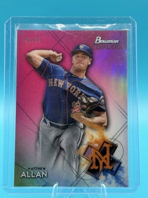 2021 Bowman Sterling - Prospects Matthew Allan #BSP-46 Magenta Refractor /75... - Image 1 of 3