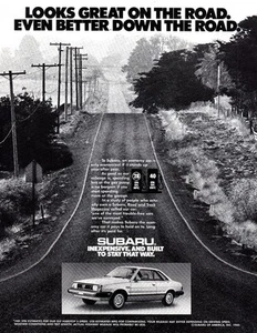 1981 Subaru: Looks Great on the Road Even Better Down the Road Vintage Print Ad - Bild 1 von 1