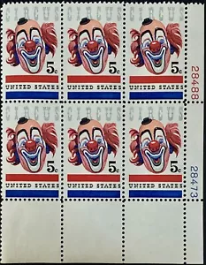 Scott US 1309: American Circus 1966, Block of 6, Mint NH OG, FREE Shipping! - Picture 1 of 2