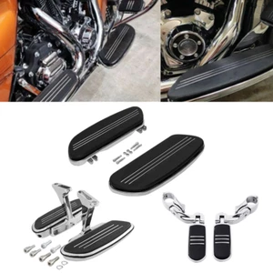 Floorboards & Highway Foot Pegs Fit For Harley Road King Electra Glide 1993-2024 - Picture 1 of 12
