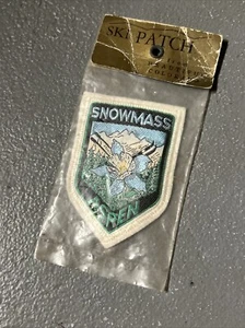 Parche de esquí cosido de colección Snowmass Aspen Colorado esquí años 70 Blue Columbine - Imagen 1 de 6