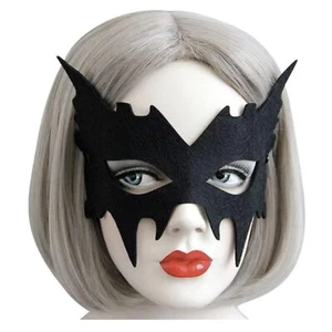 Halloween Batgirl Mask Costume Black Halloween Bat Mask Batgirl Eye Mask Adults - Picture 1 of 3