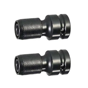 2Pcs 1/2" Drive To 1/4" Socket Adapter for IMPACT WRENCH Hex Drill Chuck Convert - Picture 1 of 11