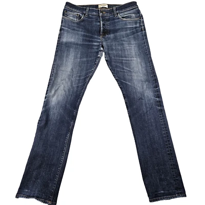 Baldwin Mens Jeans 34x32 The Henley Slim Straight Selvedge Indigo Raw USA EUC - Image 1 of 4