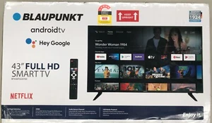 Blaupunkt 43" Full HD Smart TV w/ Android - New., WiFi, HDMI, USB, 1080p - Picture 1 of 2