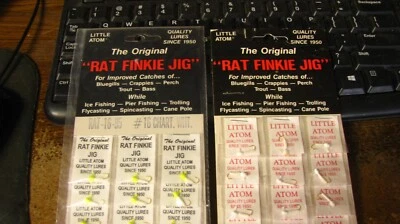 Little Atom "rat finkie" jigs, 24 ct, NOS, size 16, glo, free shipping — 第 1/3 张图片