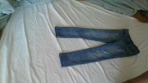 Hudson Denim Jeans Child's Size 6 Distressed Med Wash Elastic Waist GREAT COND! - Picture 1 of 11
